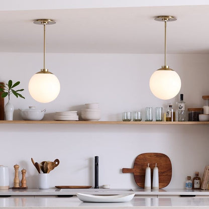 Rivolence Globe Pendant Light - Elegant Brass Lighting