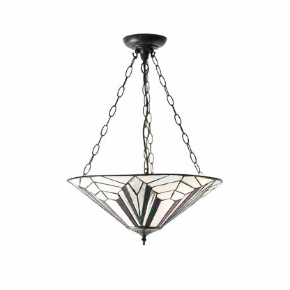 TF Astoria Dekorative Buntglas-Deckenleuchte – Art-Deco-Deckenleuchte für Eingangsbereiche und Lounges