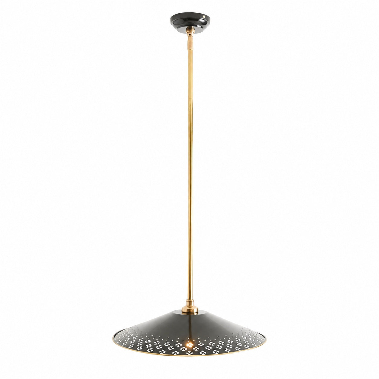 Auriglow Kleeblatt Cutout Pendelleuchte – Moderne Emaille-Messing Hängelampe für Esszimmer, Küche oder Flur