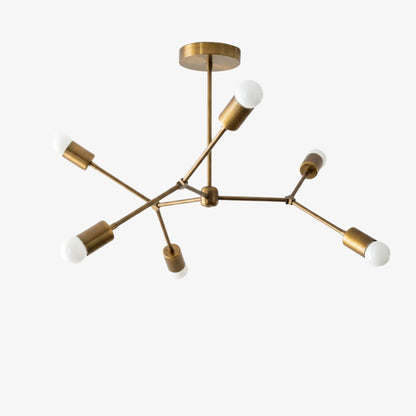 Mobilux Line Industrial Geometric Chandelier - Chrome Nickel Ceiling Light