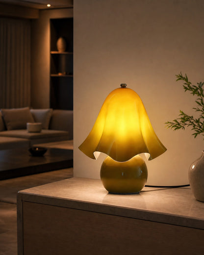 Bellina Decorative Table Lamp - Sculptural Bell Flower Shape