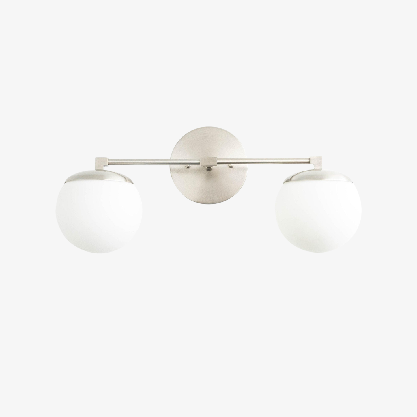 Glorica Glass Vanity Light - Art Deco Brass Wall Globe Fixture Modern
