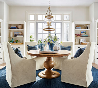 Driscoll Glass Drum Pendant Light - Contemporary Brass Hanging Lamp