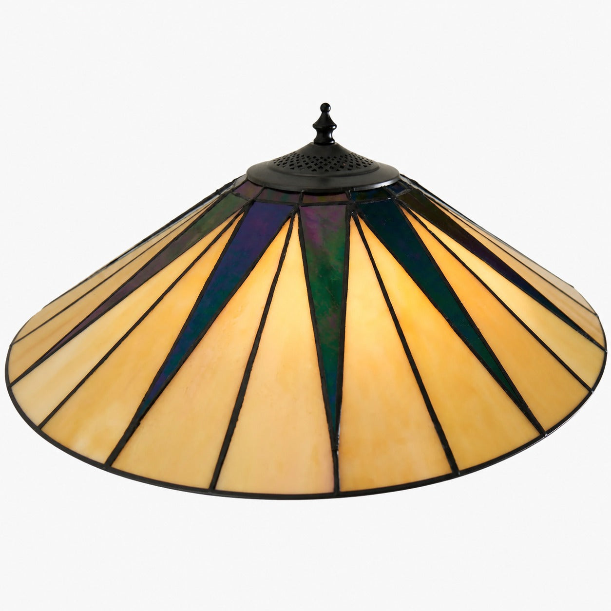 TF Dark Star Tiffany Art Glass Floor Lamp – Vintage-Inspired Metal Base Accent Lighting
