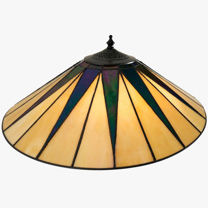 TF Dark Star Tiffany Art Glass Floor Lamp – Vintage-Inspired Metal Base Accent Lighting