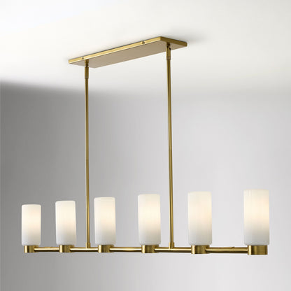 Rivora Fluted Glass Chandelier – Elegant Ribbed Lasting Design