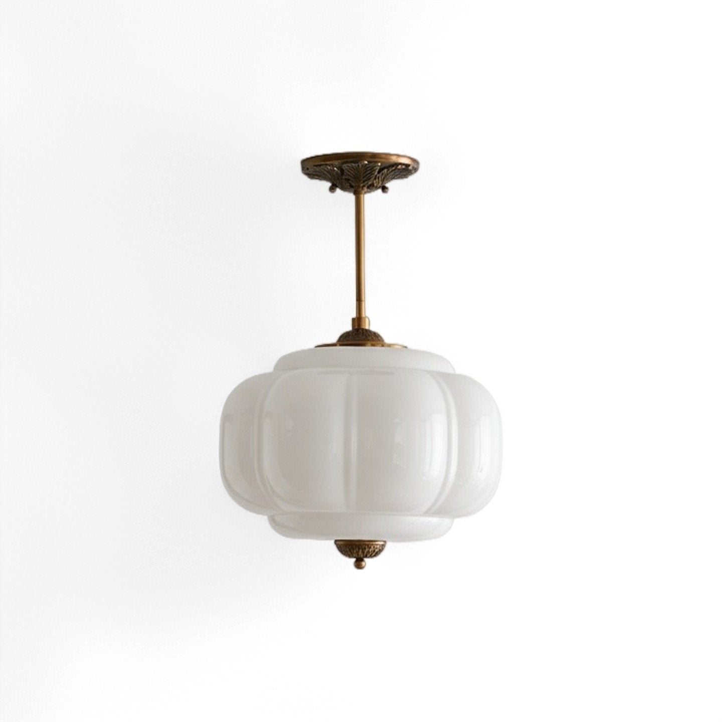 Eloise Vintage Glass Chandelier - Milk Glass Home Accent