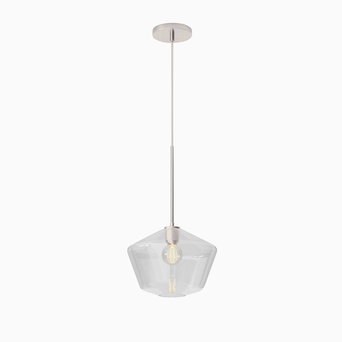 Merin Transparent Glass Sculpture Geometric Chandelier