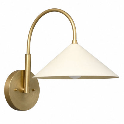Curva Metall-Wandleuchte im Vintage-Stil – eleganter kegelförmiger Lampenschirm für Schlafzimmer