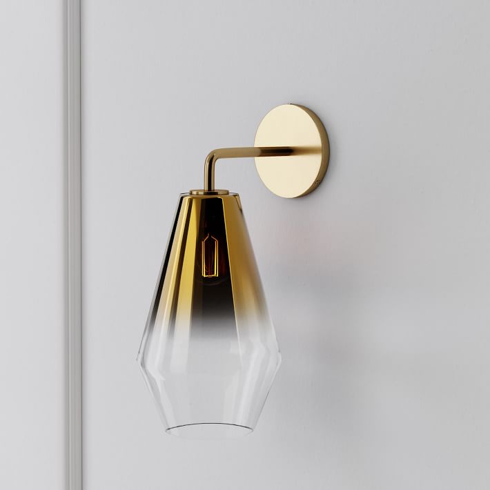 Merin Sculptural Milk Glass Geometric Wall Lamp