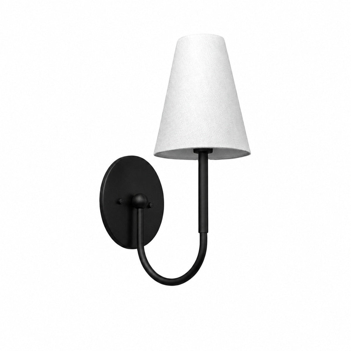 Traditionelle Wandleuchte der Curva Metal Collection – Messing-Finish mit Schirm