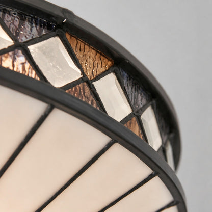 TF Fargo Semi-Flush Ceiling Lamp — A Classic Deco Light with a Decorative Glass Shade for Multi room Use