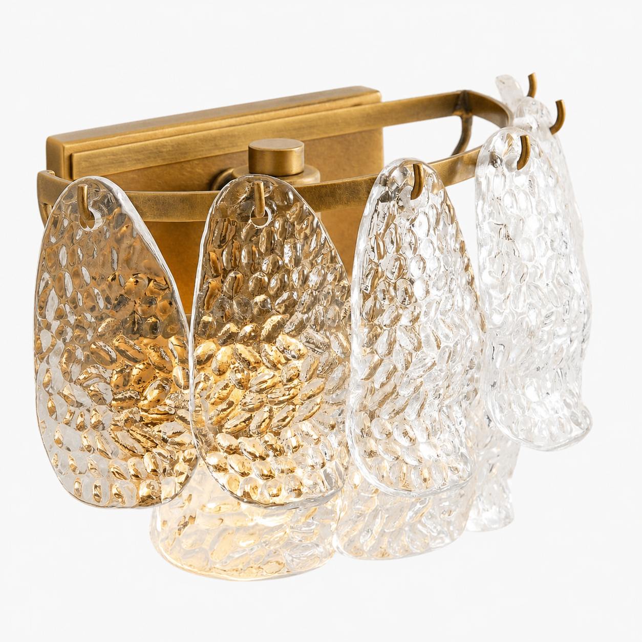 Lumvey Wandleuchte mit gestuftem Glas – Art-Deco-Wandleuchte für Badezimmer und Flur