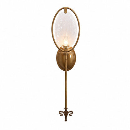 Oval Glass Wall Sconce With Pull Chain