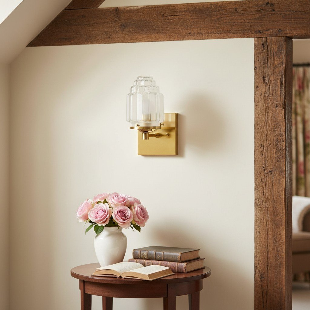 Tierlux Glass Art Deco Wall Sconce - Glass Frosted Globes with Skyscraper Globe