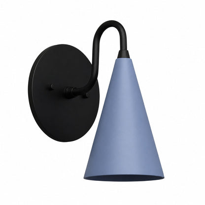 Curva Metal Cone Shade Sconce – Vintage Brass Wall Light for Entryway or Stairwell