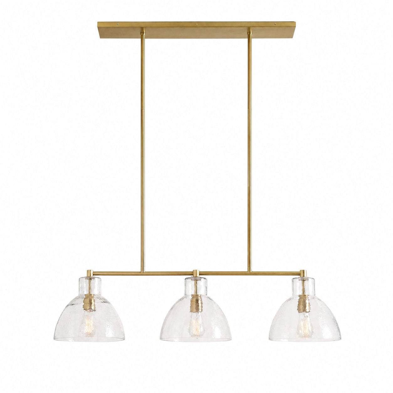 Glavira Linear-Kronleuchter aus recyceltem Glas – elegante, moderne Beleuchtung