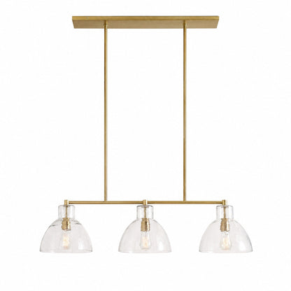 Glavira Linear-Kronleuchter aus recyceltem Glas – elegante, moderne Beleuchtung