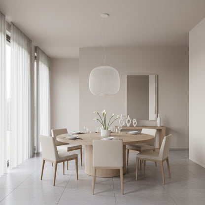 Radiloop Minimalist Suspension Lamp - Metal Lantern-Inspired Design for Dining Room N48