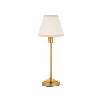 Bronzuno Schreibtischlampe mit strukturiertem Stoffbezug – Moderne Leuchte mit Metallfuß für Büros oder Lounges