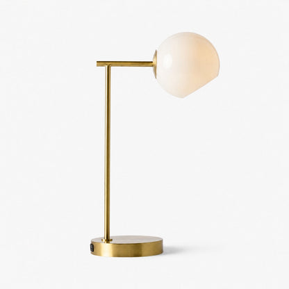 Brina Glass USB-Tischlampe – Moderne Nachttischlampe mit Stil