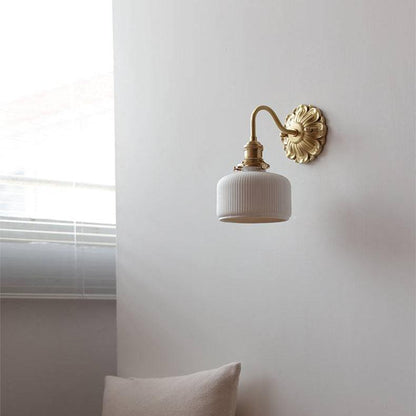 Brass Ceramic Wall Light