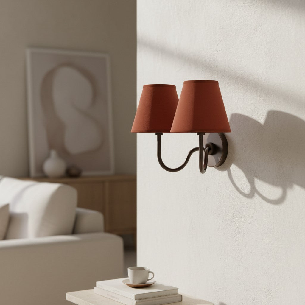 Luvora Decorative Pleated Shade Wall Lamp Vintage Modern Lighting for Corridor and Home Interiors