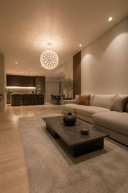 Silver Spark Ball Pendant Light