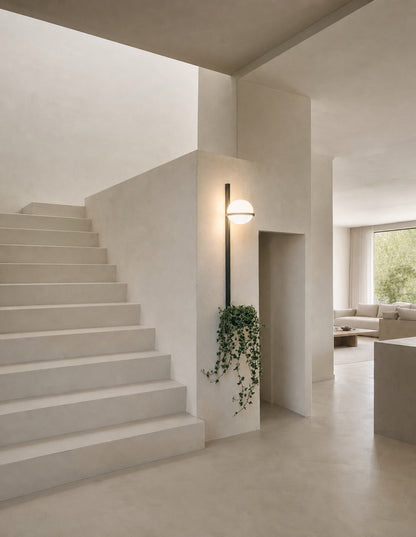 Globe Shade Minimalist Wall Lamp for Indoor and Outdoor Spaces