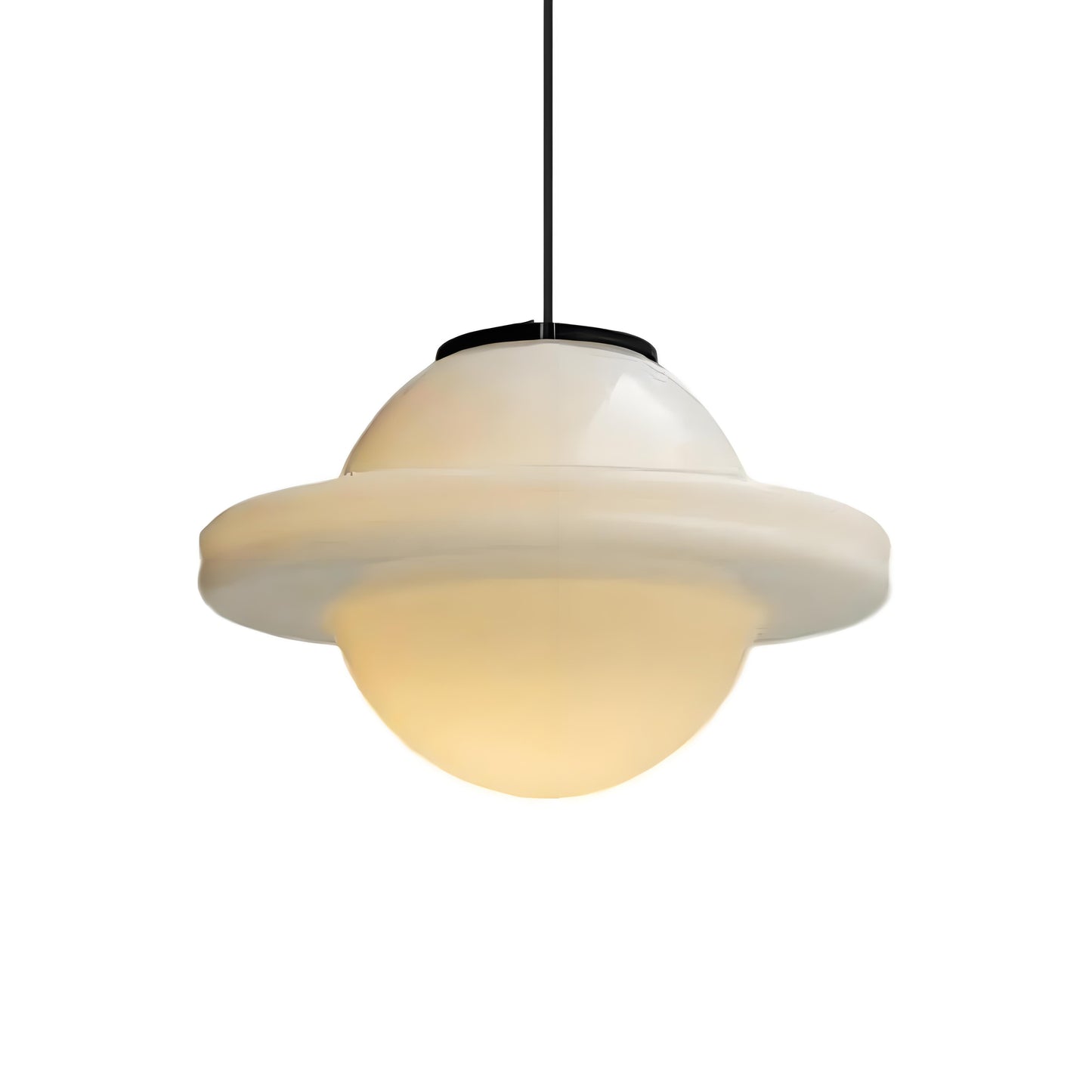 Art Deco Schulhaus Milchglas Pendelleuchte 1 Flammig