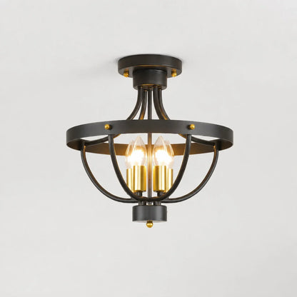 black-semi-flush