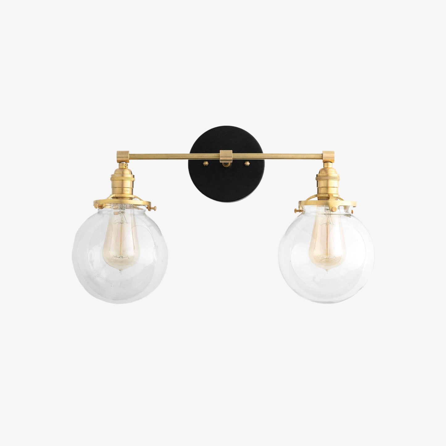 Lumio Globe Glass Globe Vanity Light - Modern Two Light Bathroom Sconce