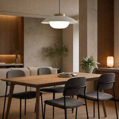 Oribela Modern Minimalist Pendant Lamp - Contemporary Saucer Style Lighting for Living or Dining