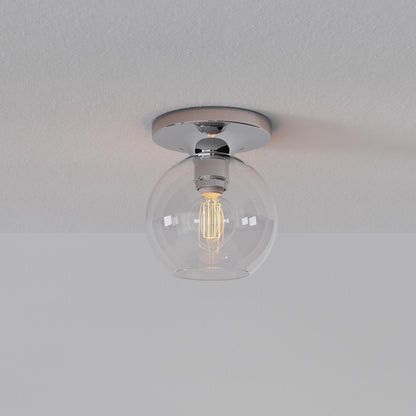 Selvion Modern Globe Pendant Light - Damp-Rated Bathroom Lighting - Luxe Glass Shade