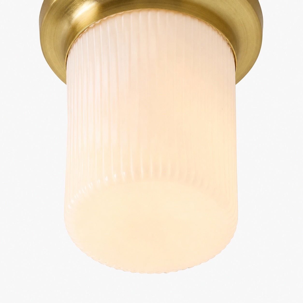 Rivora Flöte Glas Unterputz – Gerippte, langlebige Deckenleuchte