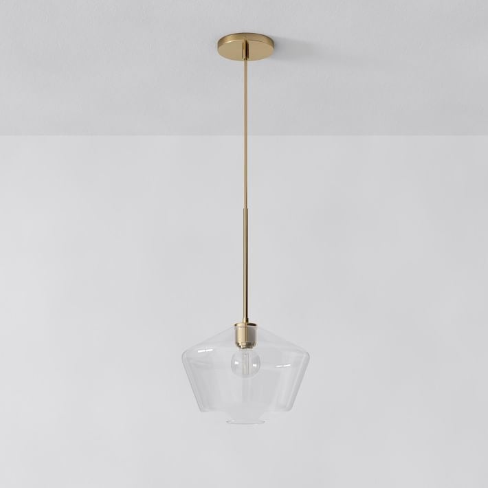 Merin Transparent Glass Sculpture Geometric Chandelier