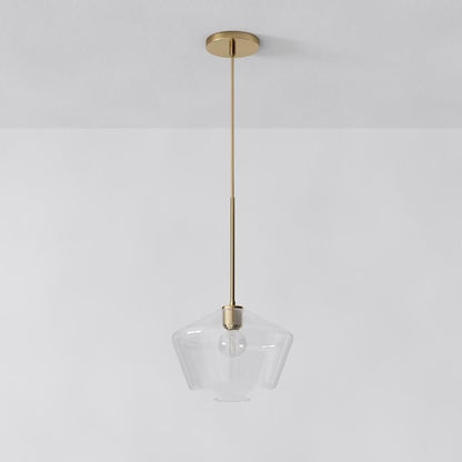 Merin Transparent Glass Sculpture Geometric Chandelier