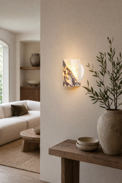 Square Marble Wall Lamp