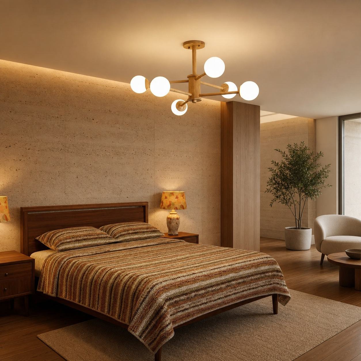 Orrise Molecular Design Ceiling Lamp - Artistic Branch Lighting Chandelier for Home Spaces