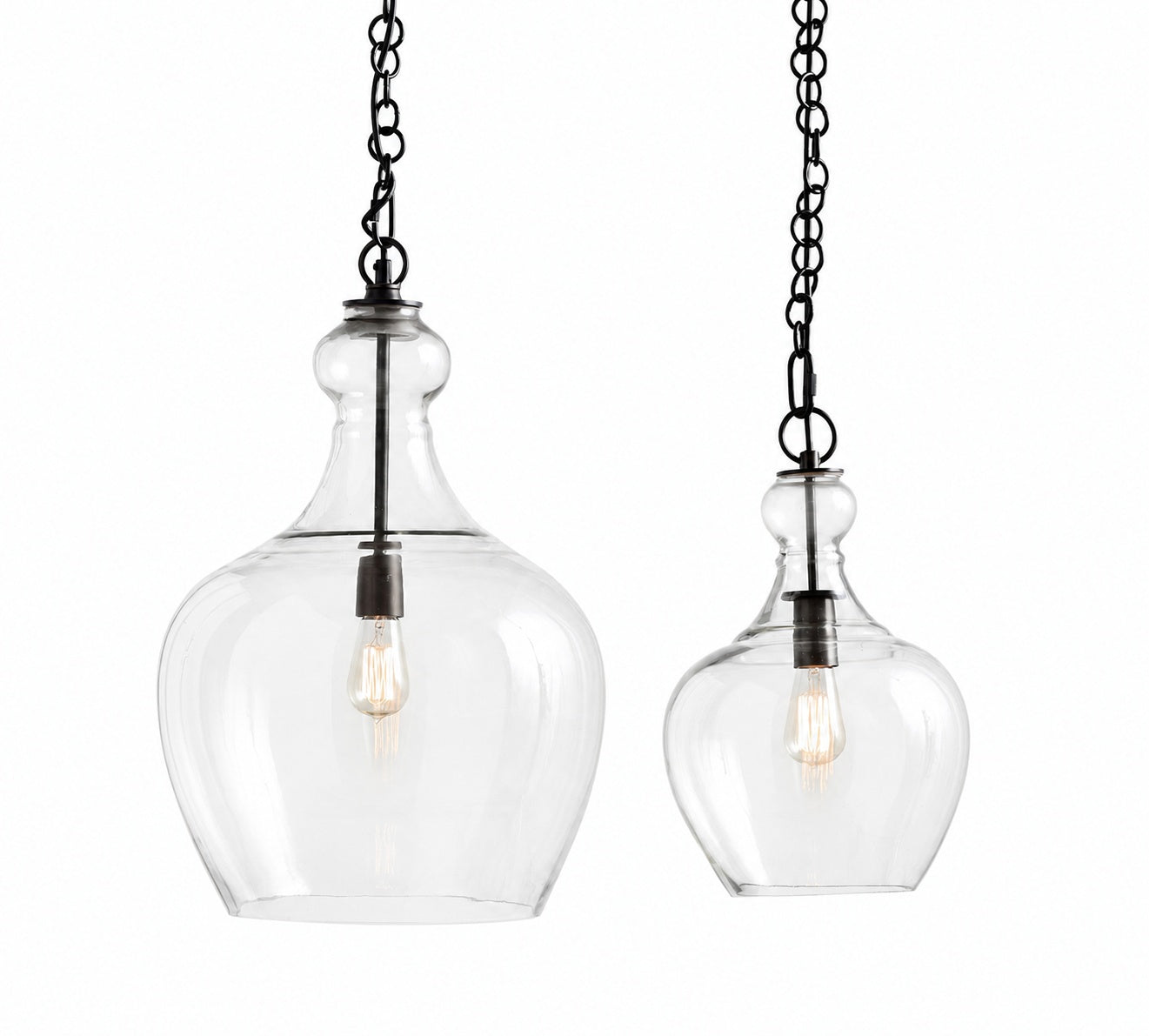 Lawson Glas-Pendelleuchte – Recyceltes und Milchglas mit Bronze-Akzent