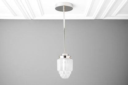 Tierlux Glass Pendant Light - Art Deco Globe Design