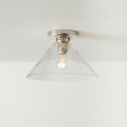 Conica Cone Flush Mount – Glass Ceiling Light for Modern Spaces