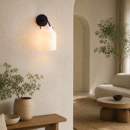 Hanton Moderne, minimalistische Wandleuchte aus Messing und Glas – feuchtigkeitsbeständig für Badezimmer
