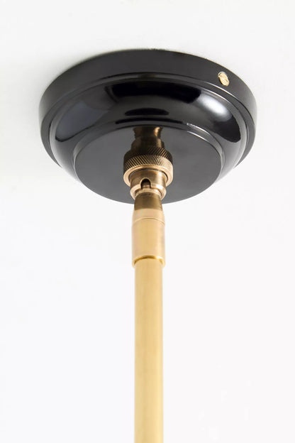 Auriglow Clover Cutout Pendant – Modern Enameled Brass Hanging Light for Dining, Kitchen, or Hallway