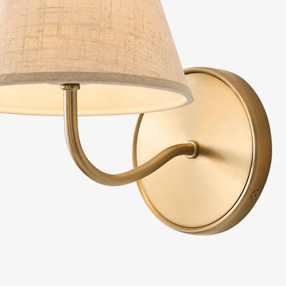 Fibura Zeitlose Wandleuchte mit Leinen Schirm - Minimalistisches Design für stilvolle Innenräume