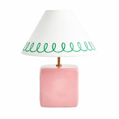 Aeva Ceramic Table Lamp - Modern Grace Design with Playful Polish