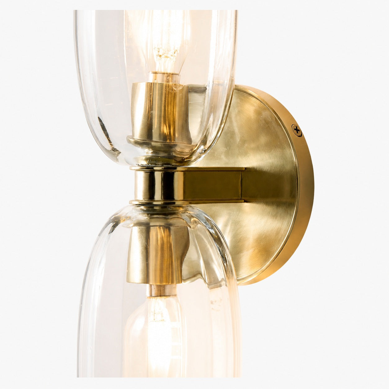 Vega Glas-Wandleuchte im minimalistischen Stil mit Kugelform, sanftes, diffuses Licht, erhältlich als Ein- oder Zweiflammenleuchte
