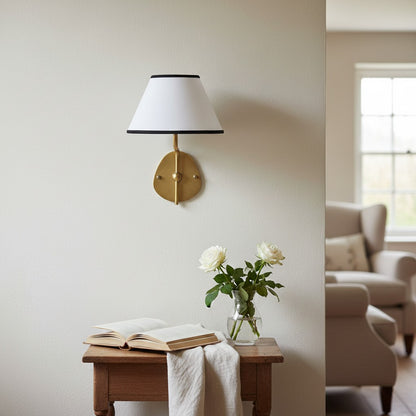 Kulo Fabric Wall Light – Modern Double Arm Linen Wall Sconce for Living Room