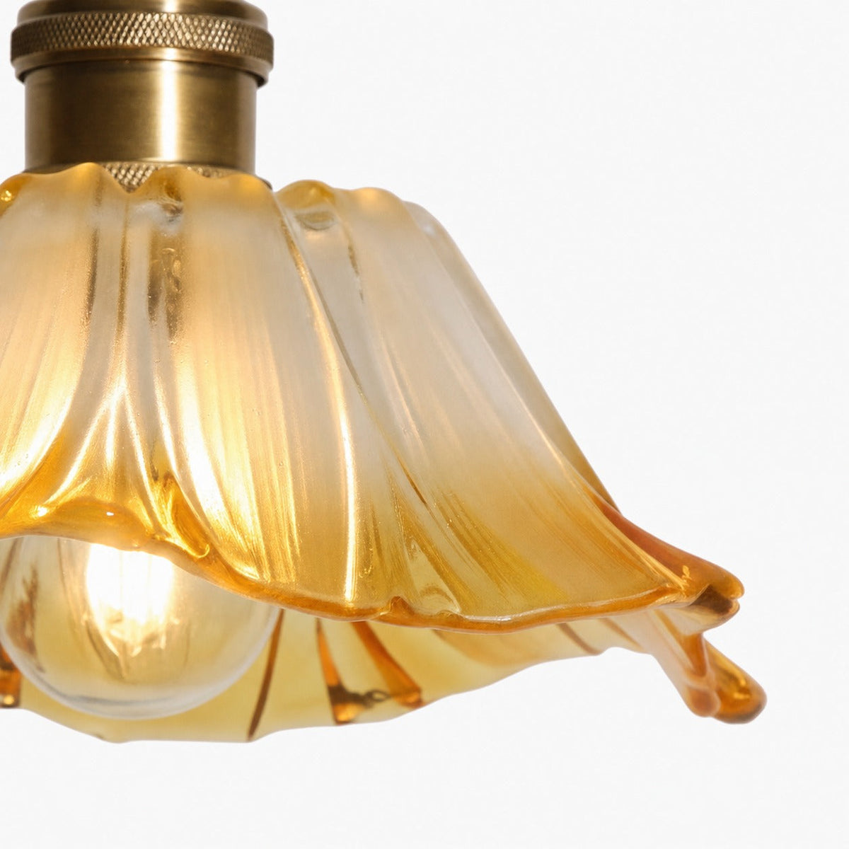 Blossix Elegant Art Pendant Lamp - Glass Flower Shade Design for Living or Dining Room N24