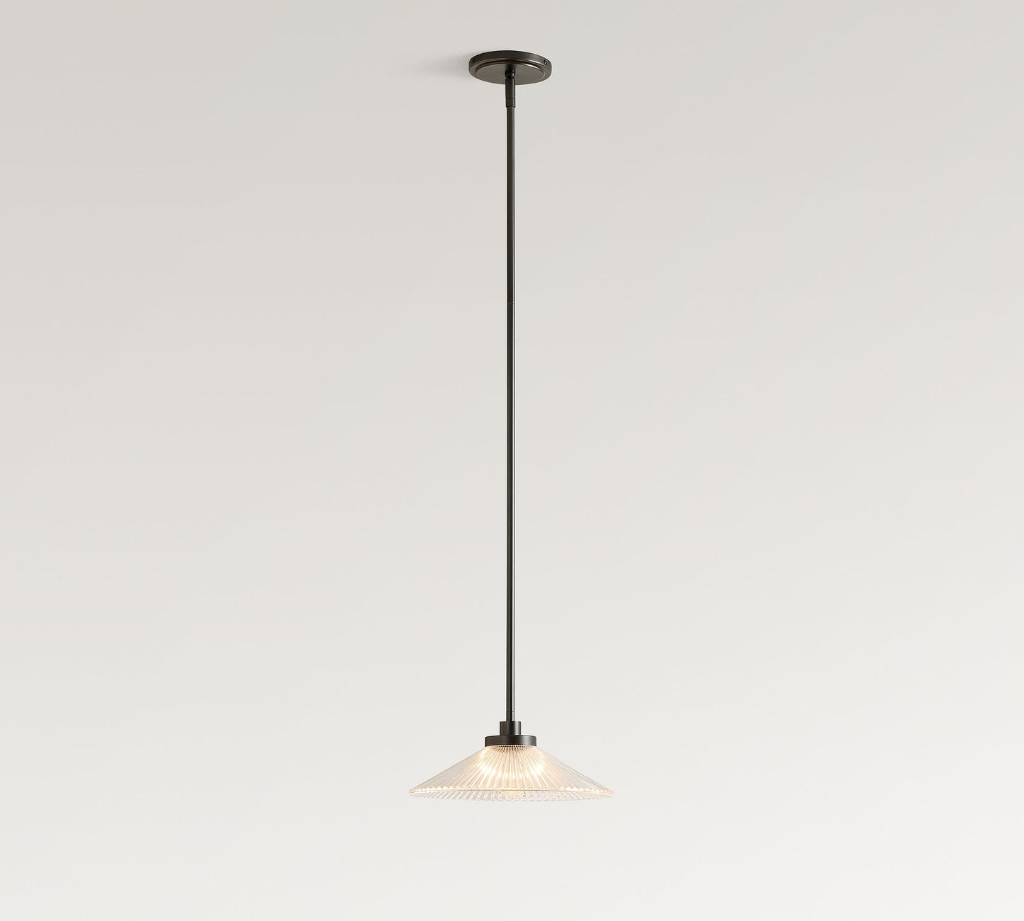 Bravira Ribbed Glass Pendant Light - Elegant Kitchen Island Lamp